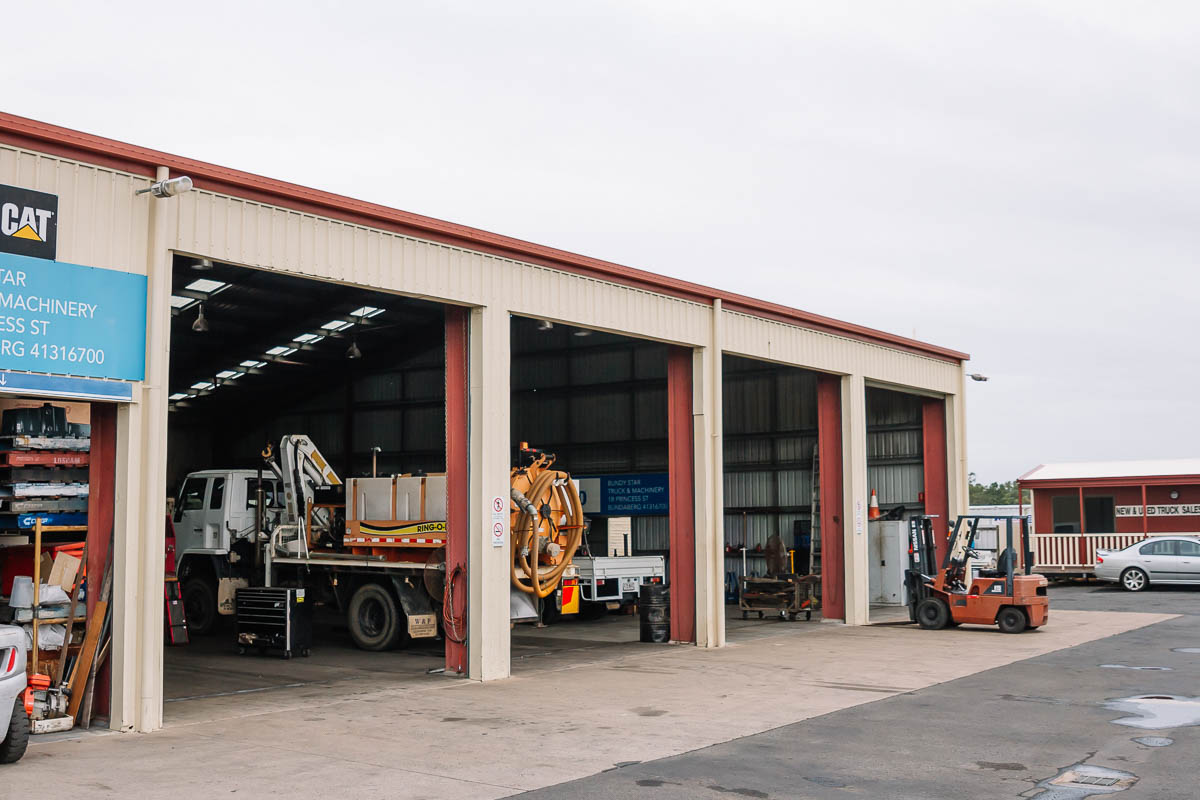 Our maintenance shed where we service vehicles