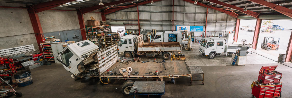 Our maintenance shed where we service vehicles
